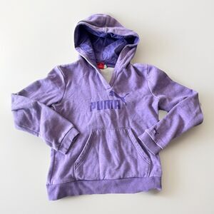 Puma Womens Purple Long Sleeve Pullover Hoodie Sweatshirt Size Small